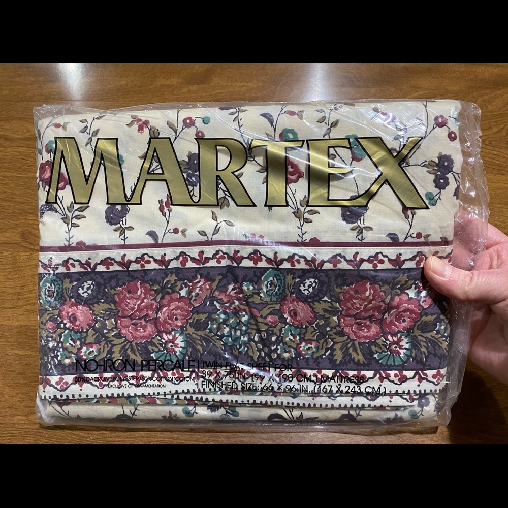 Martex Vintage Twin Flat Sheet Romantica SEALED